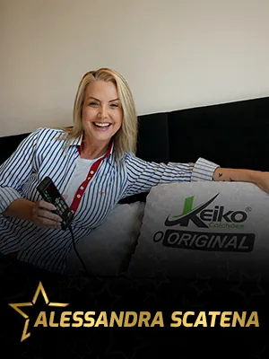 Alessandra Scatena com colchão Keiko