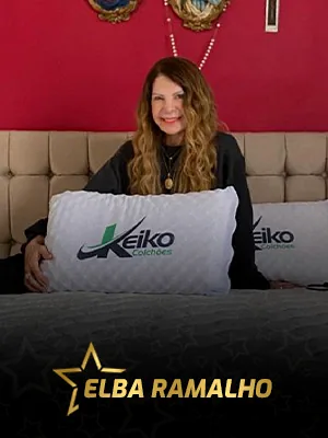 Elba Ramalho com colchão Keiko
