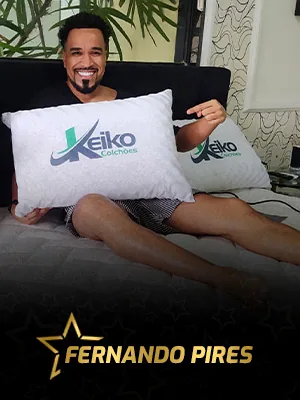 Fernando Pires com colchão Keiko