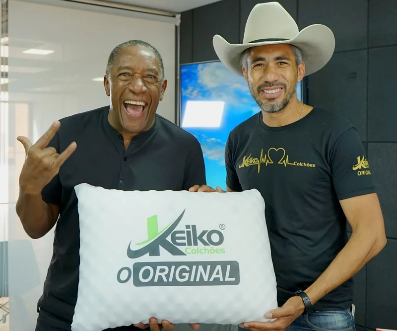 Geraldo Rufino com colchão Keiko